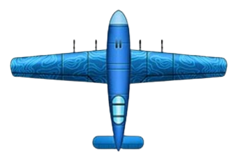 Avion albastru